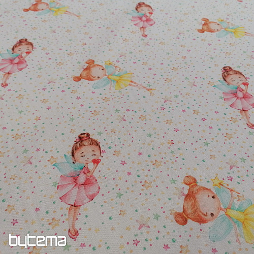 Cotton fabric Fairy with wings