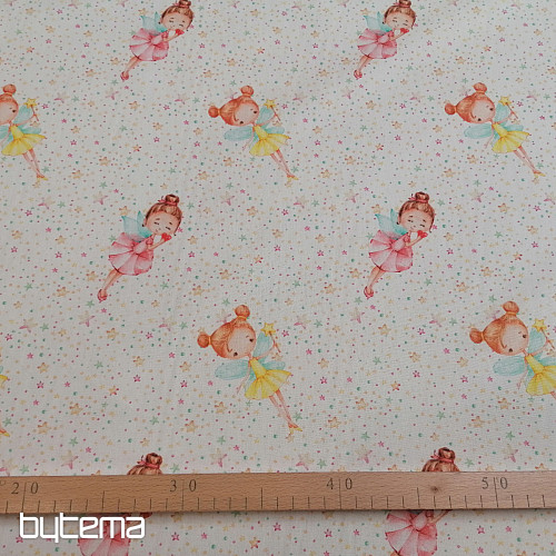Cotton fabric Fairy with wings