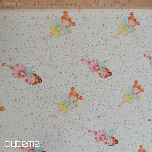 Cotton fabric Fairy with wings