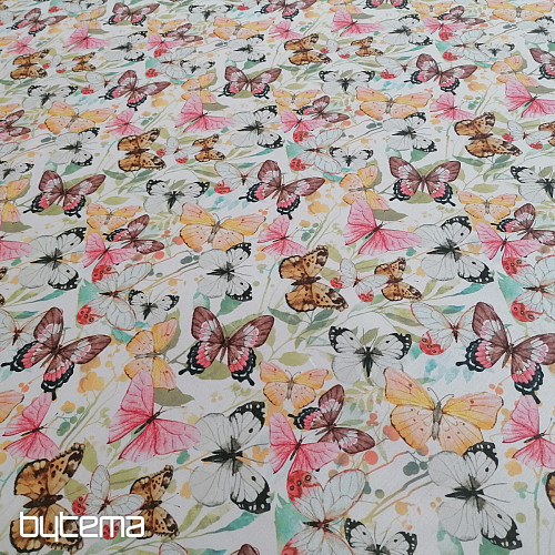 Cotton satin BUTTERFLIES digital