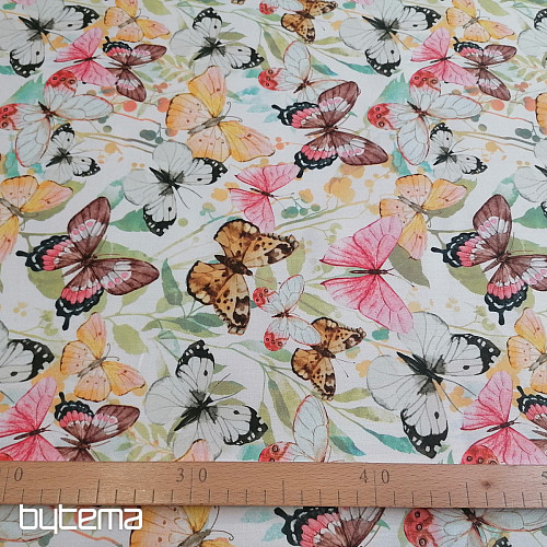 Cotton satin BUTTERFLIES digital
