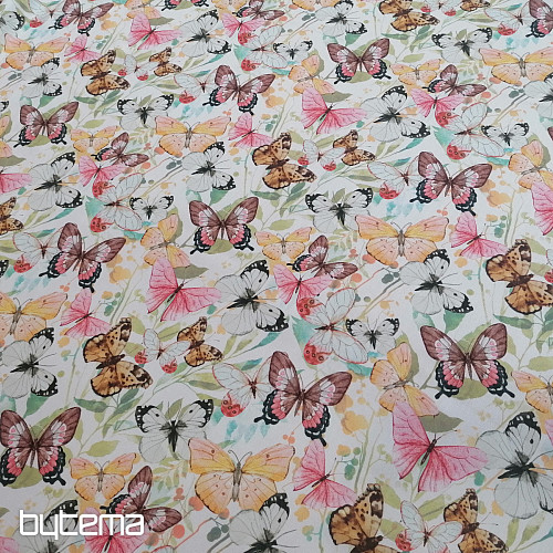 Cotton satin BUTTERFLIES digital