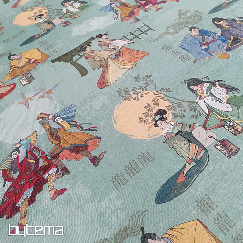 Decorative fabric JAPAN GREEN
