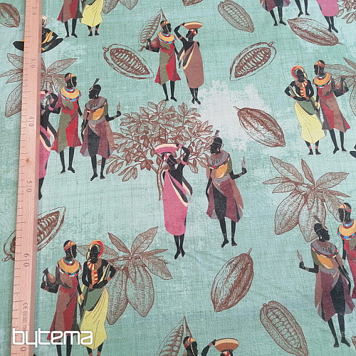 Decorative fabric Africa green