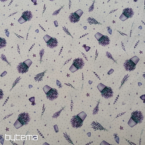 Lavender flower pots decorative fabric