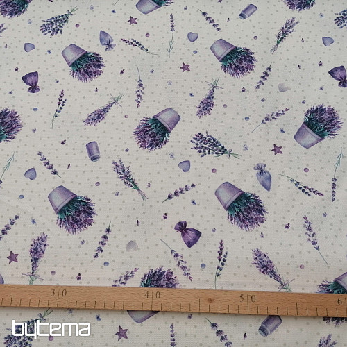Lavender flower pots decorative fabric
