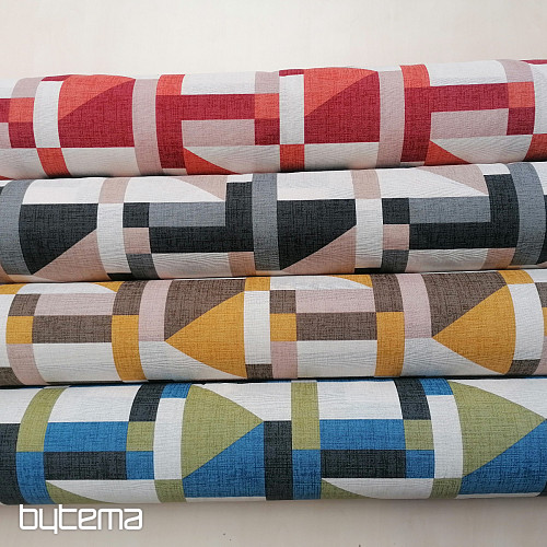 Geo blue decorative fabric
