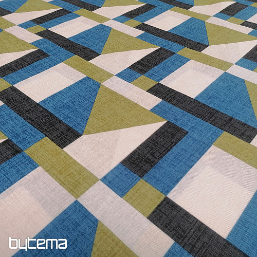 Geo blue decorative fabric