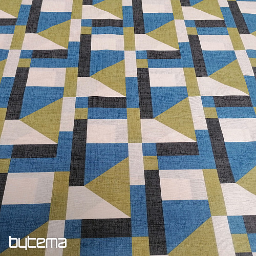 Geo blue decorative fabric