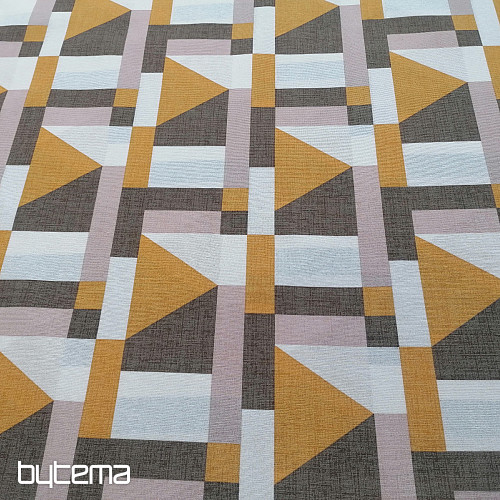Geo yellow decorative fabric