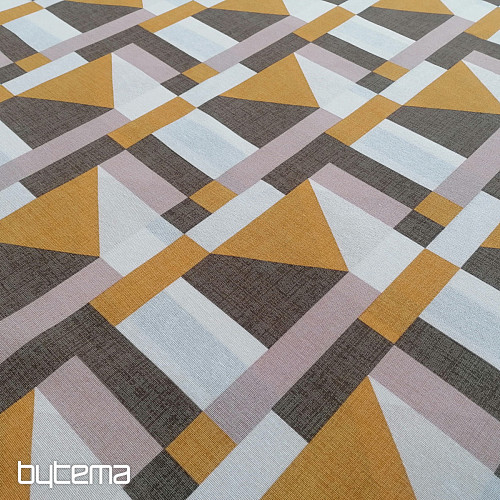 Geo yellow decorative fabric