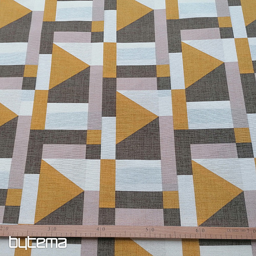 Geo yellow decorative fabric