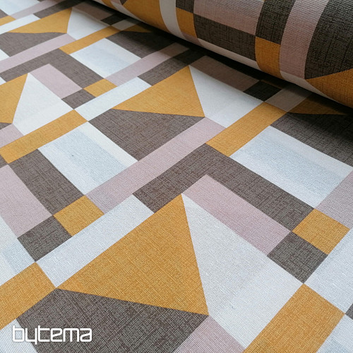 Geo yellow decorative fabric