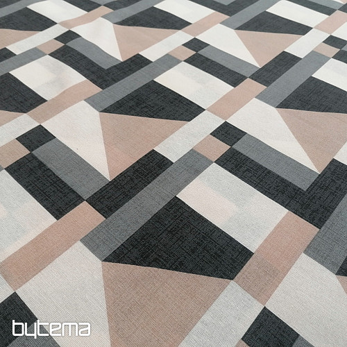 Geo gray decorative fabric