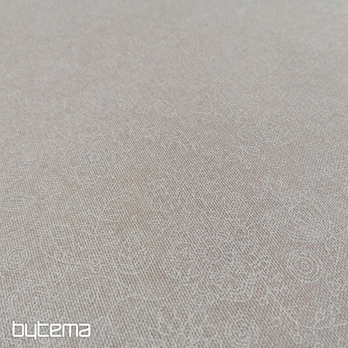 Decorative fabric Neon flowers white