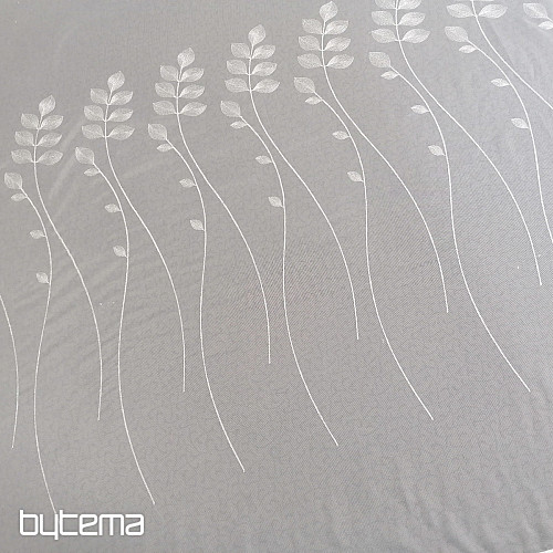White curtain with gray leaves 539/500/290