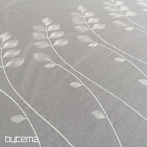 White curtain with gray leaves 539/500/290