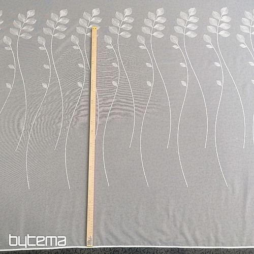 White curtain with gray leaves 539/500/290