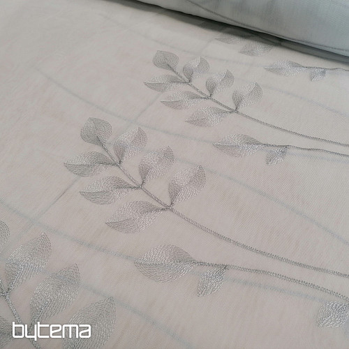 White curtain with gray leaves 539/500/290