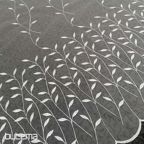 Embroidered curtain 527 white with petals