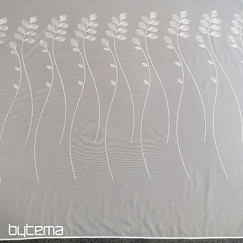 White curtain with gray leaves 539/500/290