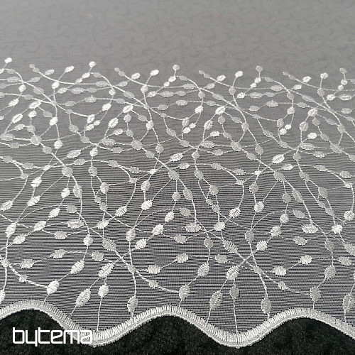 Embroidered curtain 541 white