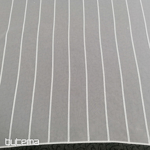 White veil curtain with stripes 265 cm