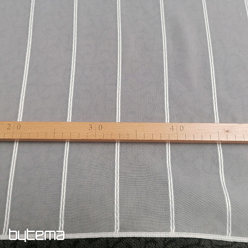 White veil curtain with stripes 265 cm