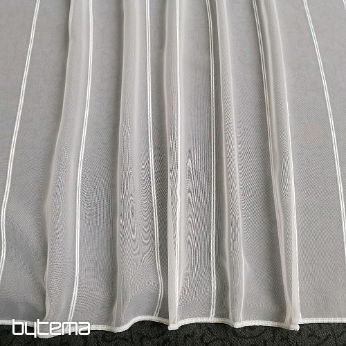 White veil curtain with stripes 265 cm