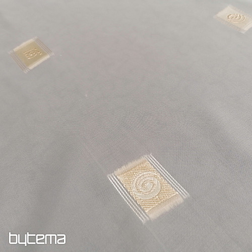 Voial cream curtain with gold embroidery II