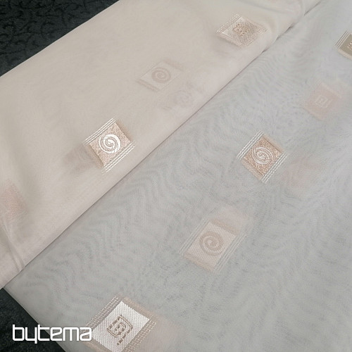 Voial cream curtain with gold embroidery II
