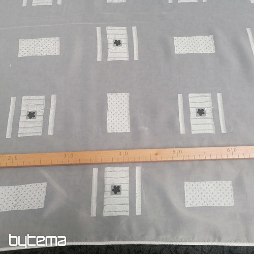 Voial curtain cubes beige-gray 180