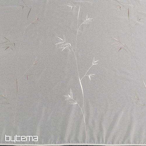 Luxury embroidered curtain GERSTER 11757 white