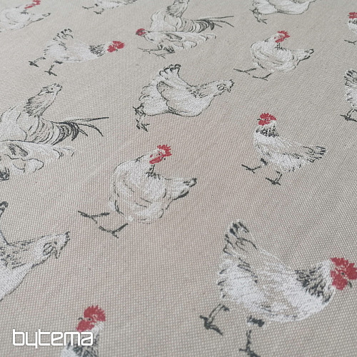 Decorative fabric SLEPIČKY red