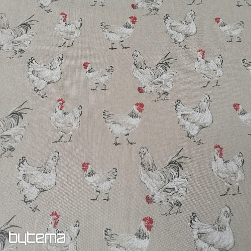 Decorative fabric SLEPIČKY red