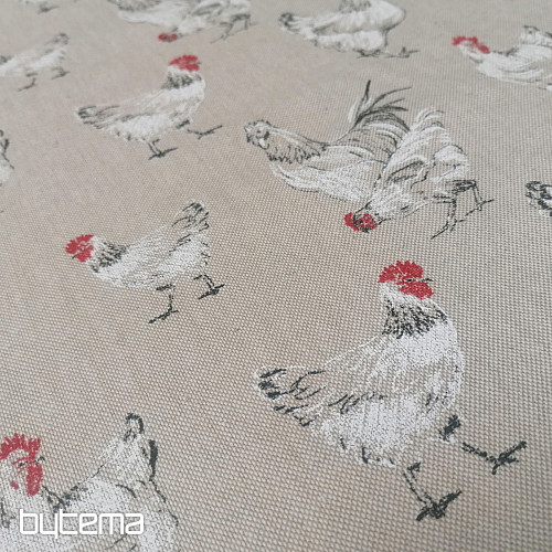 Decorative fabric SLEPIČKY red