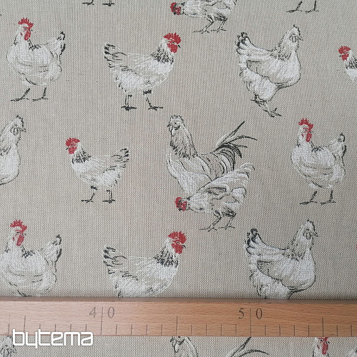 Decorative fabric SLEPIČKY red