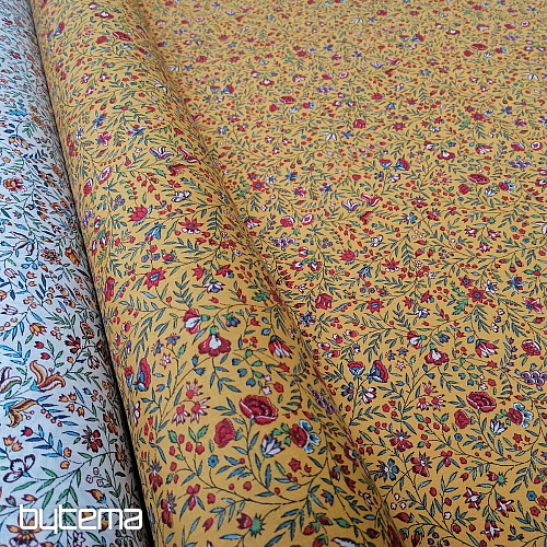 Indiene yellow cotton fabric