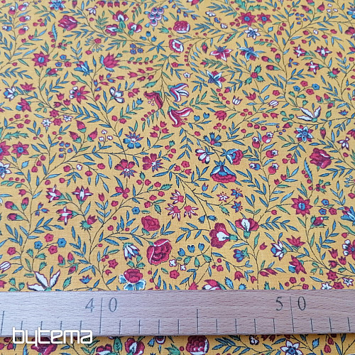 Indiene yellow cotton fabric
