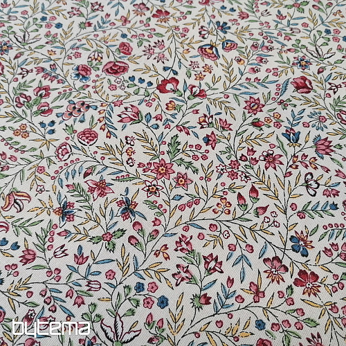 Cotton fabric INDIENE cream