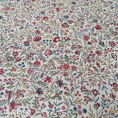 Cotton fabric INDIENE cream