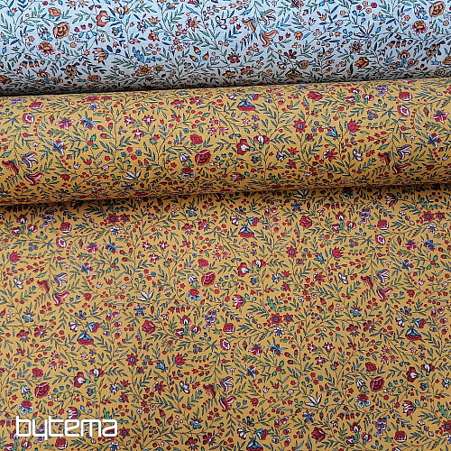 Indiene yellow cotton fabric