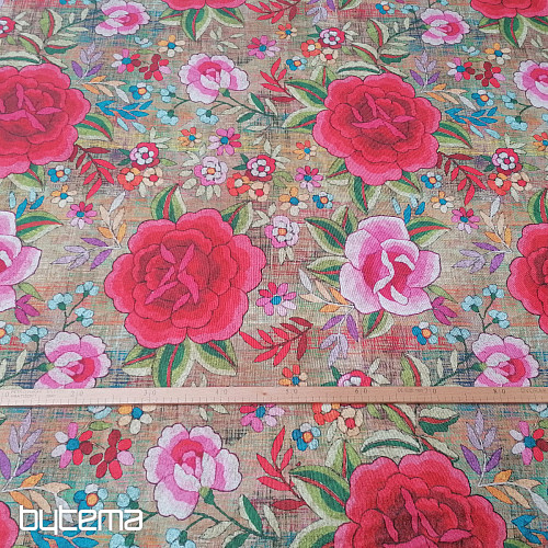 Decorative fabric Flowers Manila 280 cm