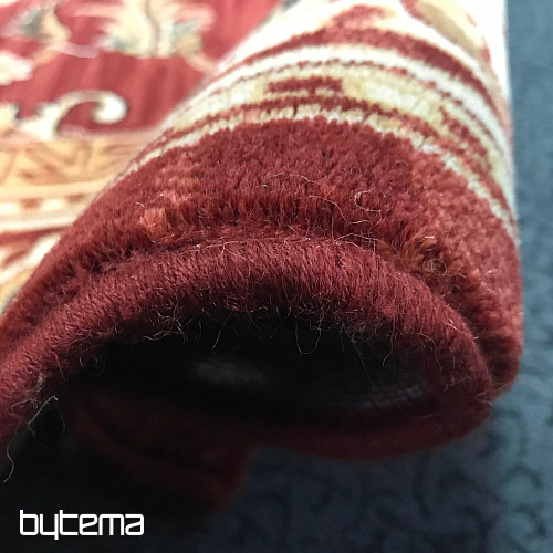 Luxury wool carpet PRAGUE red / beige