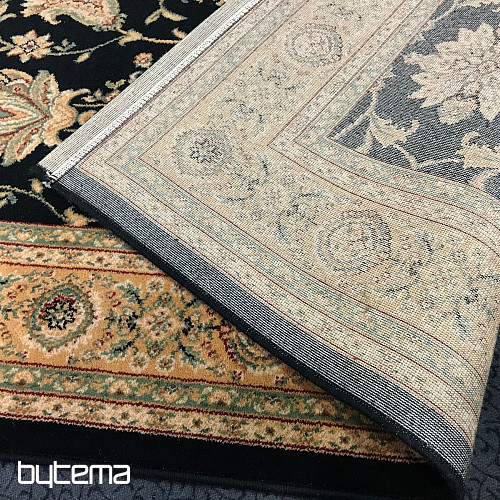 Luxury wool rug PRAGUE black / beige