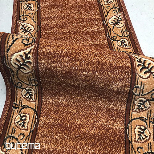 Carpet tread FELIKS leaves brown