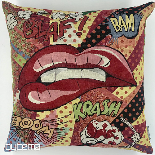 Tapestry cushion cover COMICS LIPS