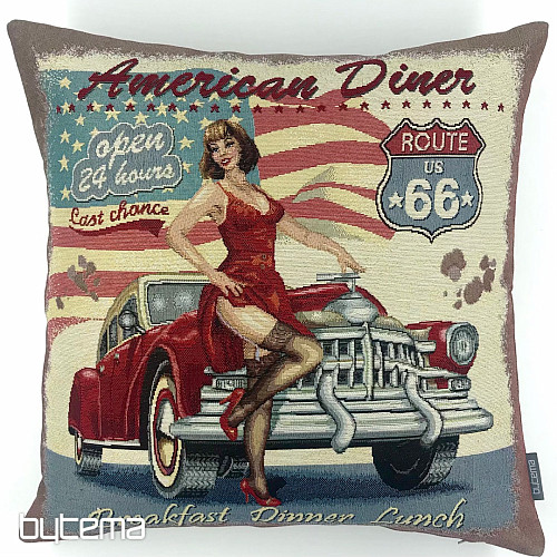 Tapestry cushion cover AMERICAN DINER ROUTE 66