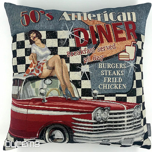 Tapestry pillow-case AMERICAN DINER