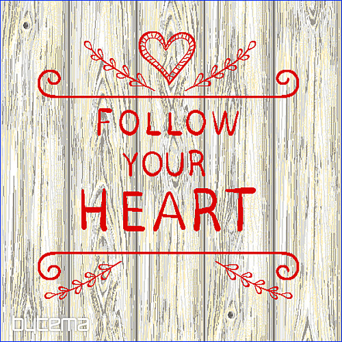 FOLLOW YOUR HEART tapestry cushion cover